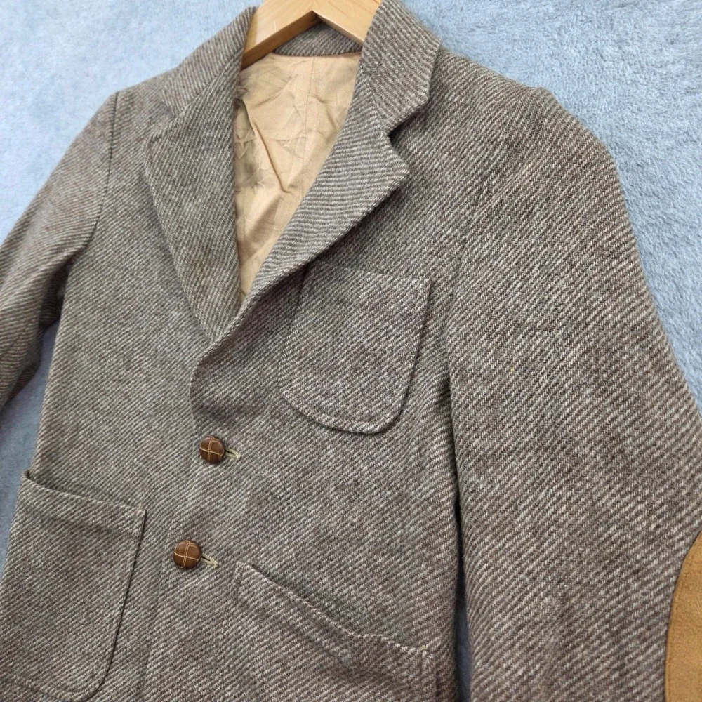 80s Vintage Prep IMP ORIGINALS Boys Size 10 Blazer Tweed Herringbone Sport Coat